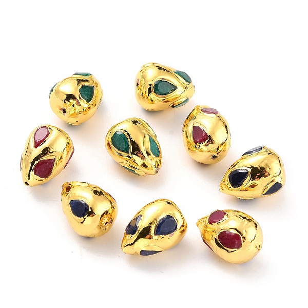 PandaHall Natural Quartz Beads, with Golden Brass Findings, Dyed, Teardrop, Mixed Color, 17x12.5~13x12.5~13mm, Hole: 1mm Other Quartz..., Multicolor
PandaHall Natural Quartz Beads, with Golden Brass Findings, Dyed, Teardrop, Mixed Color, 17x12.5~13x12.5~13mm, Hole: 1mm Other Quartz..., Multicolor