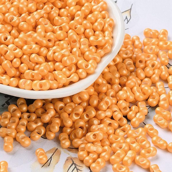 PandaHall Glass Seed Beads, Opaque Colours Luster, Peanut, Orange, 5~6x2.5~3x3~3.5mm, Hole: 1~1.2mm, about 5000pcs/pound Glass Peanut Orange
PandaHall Glass Seed Beads, Opaque Colours Luster, Peanut, Orange, 5~6x2.5~3x3~3.5mm, Hole: 1~1.2mm, about 5000pcs/pound Glass Peanut Orange