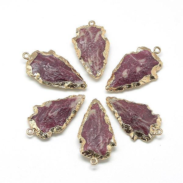 PandaHall Natural Agate Pendants, with Brass Findings, Dyed, Golden, Arrowhead, 35~50x20~30x9~10mm, Hole: 2mm Natural Agate Triangle
PandaHall Natural Agate Pendants, with Brass Findings, Dyed, Golden, Arrowhead, 35~50x20~30x9~10mm, Hole: 2mm Natural Agate Triangle