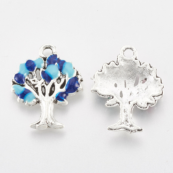 PandaHall Alloy Enamel Pendants, Tree, Antique Silver, Blue, 21.5x17x2mm, Hole: 2mm Alloy+Enamel Tree Blue
PandaHall Alloy Enamel Pendants, Tree, Antique Silver, Blue, 21.5x17x2mm, Hole: 2mm Alloy+Enamel Tree Blue