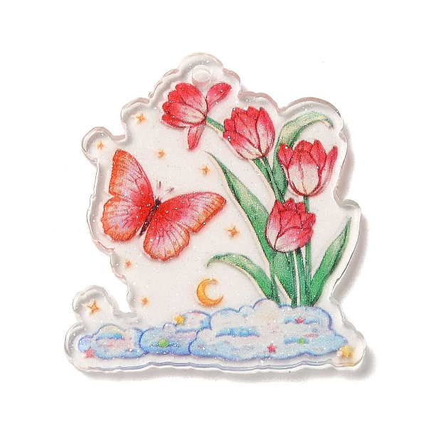 PandaHall Acrylic Relief Double Side loose Powder Violet Flower Pendants, Orange Red, 39.5x36x2mm, Hole: 2mm Acrylic
PandaHall Acrylic Relief Double Side loose Powder Violet Flower Pendants, Orange Red, 39.5x36x2mm, Hole: 2mm Acrylic
