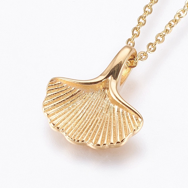 PandaHall 304 Stainless Steel Pendant Necklaces, Ginkgo Leaf, Golden, 18.03 inch(45.8cm), 1.5mm 304 Stainless Steel
PandaHall 304 Stainless Steel Pendant Necklaces, Ginkgo Leaf, Golden, 18.03 inch(45.8cm), 1.5mm 304 Stainless Steel