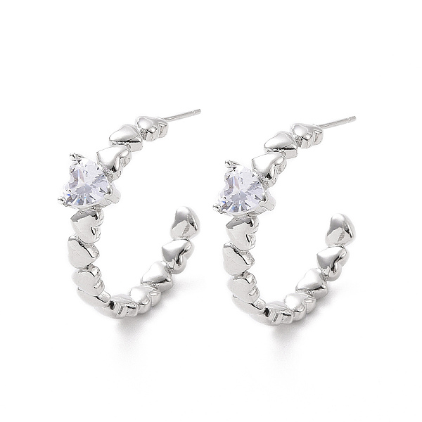 PandaHall Rack Plating Brass Micro Pave Cubic Zirconia Stud Earrings, Long-Lasting Plated C Shapes with Heart Earring for Women, Cadmium..., Clear
PandaHall Rack Plating Brass Micro Pave Cubic Zirconia Stud Earrings, Long-Lasting Plated C Shapes with Heart Earring for Women, Cadmium..., Clear
