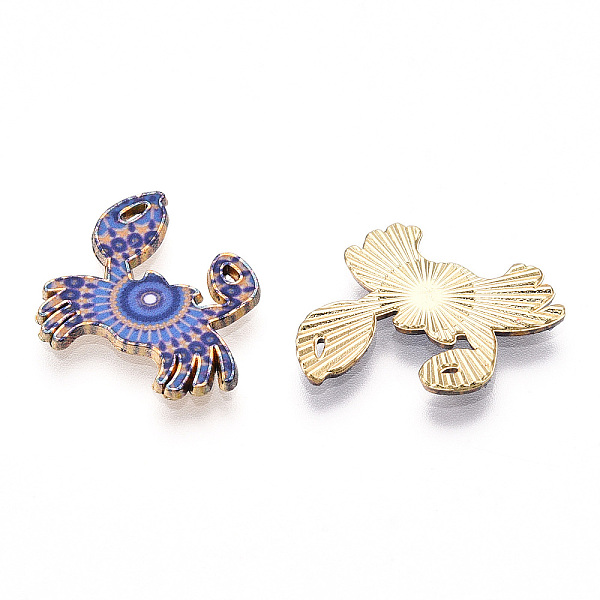 PandaHall Printed Alloy Pendants, Light Glod, Crab Charms, Cornflower Blue, 19.5x20x1.5mm, Hole: 0.6mm Alloy Crab
PandaHall Printed Alloy Pendants, Light Glod, Crab Charms, Cornflower Blue, 19.5x20x1.5mm, Hole: 0.6mm Alloy Crab