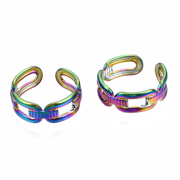 PandaHall Open Oval Cuff Rings, Hollow Open Rings, Rainbow Color 304 Stainless Steel Rings for Women, US Size 7 1/4(17.5mm) 304 Stainless...
PandaHall Open Oval Cuff Rings, Hollow Open Rings, Rainbow Color 304 Stainless Steel Rings for Women, US Size 7 1/4(17.5mm) 304 Stainless...