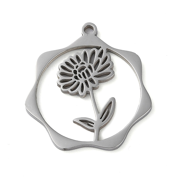PandaHall 304 Stainless Steel Pendants, Flower, Stainless Steel Color, 23.5x21.5x1mm, Hole: 1.5mm 304 Stainless Steel Flower
PandaHall 304 Stainless Steel Pendants, Flower, Stainless Steel Color, 23.5x21.5x1mm, Hole: 1.5mm 304 Stainless Steel Flower