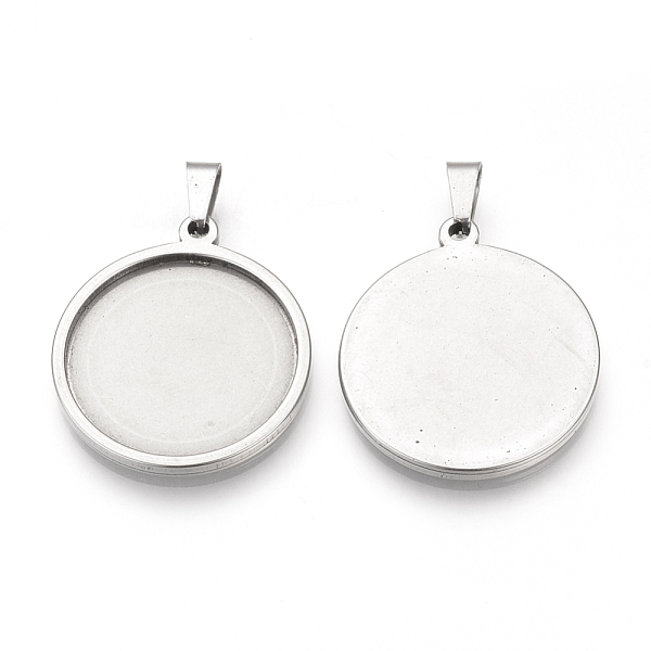 PandaHall 304 Stainless Steel Pendant Cabochon Settings, Flat Round, Stainless Steel Color, Tray: 19.5mm, 25x22.5x2.5mm, Hole: 8x4mm 304...
PandaHall 304 Stainless Steel Pendant Cabochon Settings, Flat Round, Stainless Steel Color, Tray: 19.5mm, 25x22.5x2.5mm, Hole: 8x4mm 304...