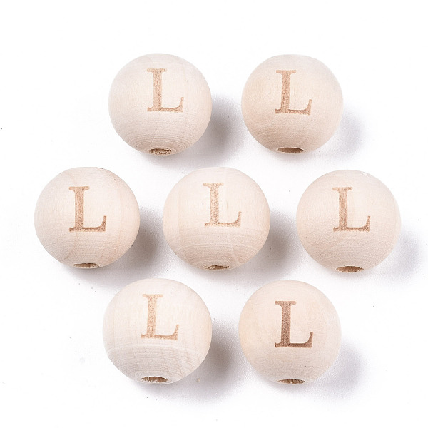 PandaHall Unfinished Natural Wood European Beads, Large Hole Beads, Laser Engraved Pattern, Round with Word, Letter.L, 15~16x14~15mm, Hole...
PandaHall Unfinished Natural Wood European Beads, Large Hole Beads, Laser Engraved Pattern, Round with Word, Letter.L, 15~16x14~15mm, Hole...