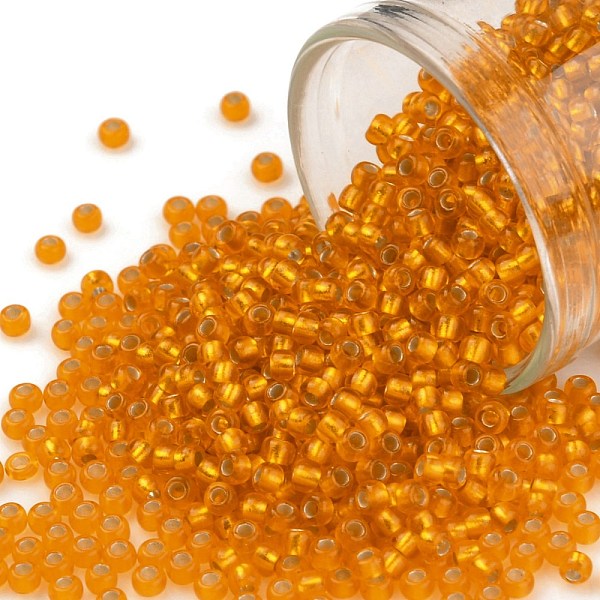 PandaHall TOHO Round Seed Beads, Japanese Seed Beads, (30F) Light Hyacinth Orange Silver Lined Matte, 11/0, 2.2mm, Hole: 0.8mm, about...
PandaHall TOHO Round Seed Beads, Japanese Seed Beads, (30F) Light Hyacinth Orange Silver Lined Matte, 11/0, 2.2mm, Hole: 0.8mm, about...