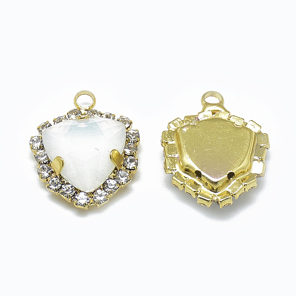 PandaHall K9 Glass Rhinestone Pendants, with Light Gold Tone Brass Findings, Triangle, White Opal, 19.5x16x7mm, Hole: 2mm Brass+Rhinestone...
PandaHall K9 Glass Rhinestone Pendants, with Light Gold Tone Brass Findings, Triangle, White Opal, 19.5x16x7mm, Hole: 2mm Brass+Rhinestone...