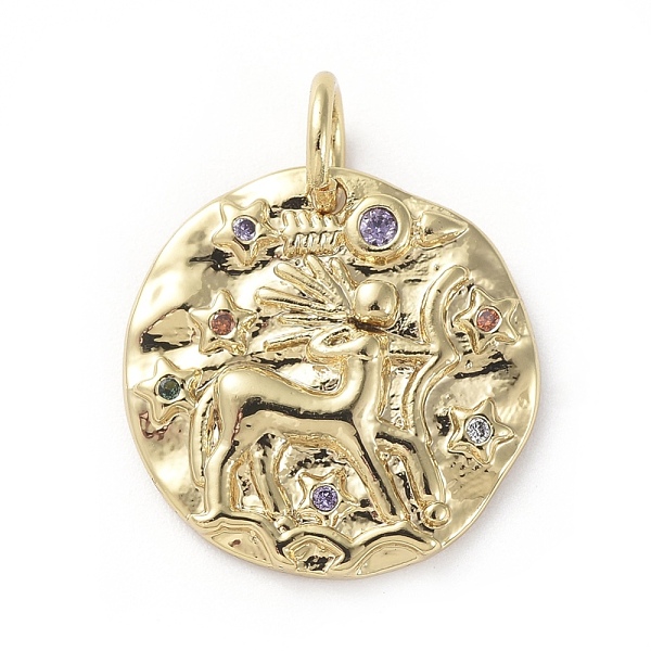 PandaHall Brass Micro Pave Cubic Zirconia Pendants, with Jump Rings, Flat Round, Constellation, Colorful, Golden, Sagittarius, 14~15x2mm...
PandaHall Brass Micro Pave Cubic Zirconia Pendants, with Jump Rings, Flat Round, Constellation, Colorful, Golden, Sagittarius, 14~15x2mm...