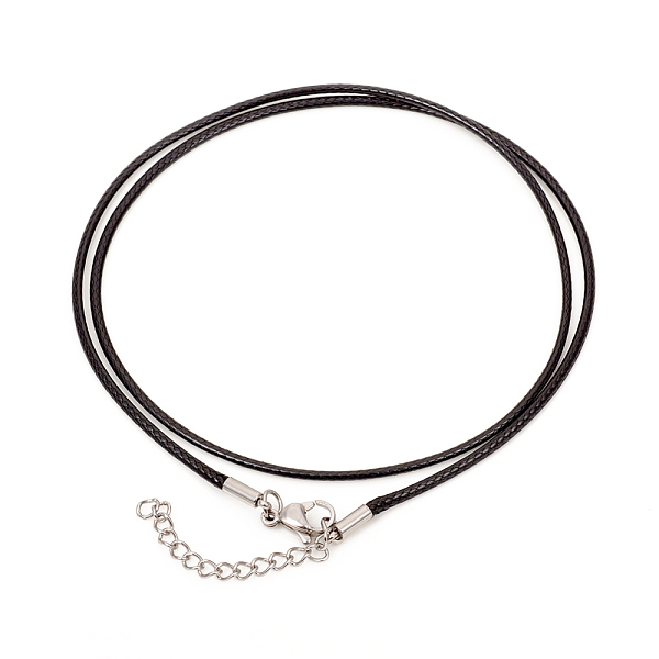 PandaHall Waxed Polyester Cord Necklaces Making, with 304 Stainless Steel Lobster Claw Clasps, Stainless Steel Color, Black, 18.7 inch...
PandaHall Waxed Polyester Cord Necklaces Making, with 304 Stainless Steel Lobster Claw Clasps, Stainless Steel Color, Black, 18.7 inch...