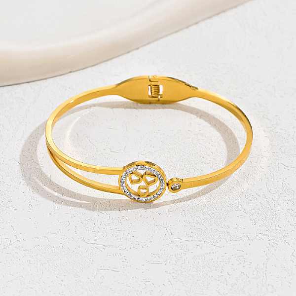 PandaHall Stainless Steel Cuff Bangles, Golden, Heart, Wide: 15mm, Inner Diameter: 2-3/8 inch(6cm) Stainless Steel Heart
PandaHall Stainless Steel Cuff Bangles, Golden, Heart, Wide: 15mm, Inner Diameter: 2-3/8 inch(6cm) Stainless Steel Heart