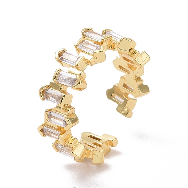 PandaHall Clear Cubic Zirconia Rectangle Open Cuff Ring, Brass Jewelry for Women, Cadmium Free & Lead Free, Real 18K Gold Plated, US Size 5...
PandaHall Clear Cubic Zirconia Rectangle Open Cuff Ring, Brass Jewelry for Women, Cadmium Free & Lead Free, Real 18K Gold Plated, US Size 5...