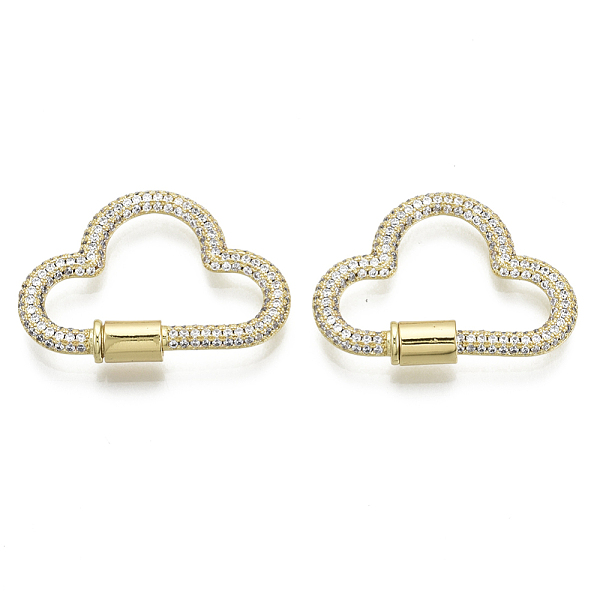 PandaHall Brass Micro Pave Cubic Zirconia Screw Carabiner Lock Charms, for Necklaces Making, Cloud, Nickel Free, Real 16K Gold Plated, Clear...
PandaHall Brass Micro Pave Cubic Zirconia Screw Carabiner Lock Charms, for Necklaces Making, Cloud, Nickel Free, Real 16K Gold Plated, Clear...