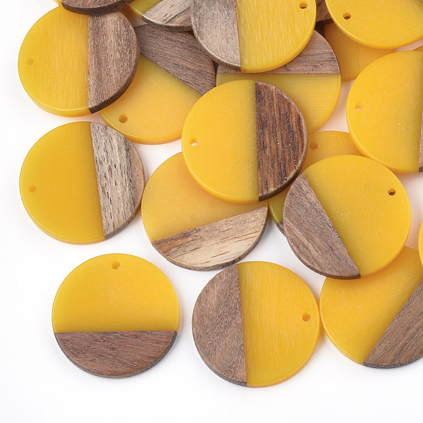 PandaHall Resin & Walnut Wood Pendants, Flat Round, Gold, 28.5x3.5~4mm, Hole: 1.5mm Resin+Wood Flat Round Gold
PandaHall Resin & Walnut Wood Pendants, Flat Round, Gold, 28.5x3.5~4mm, Hole: 1.5mm Resin+Wood Flat Round Gold