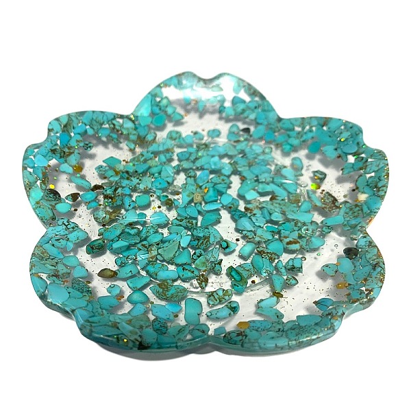 PandaHall Resin Flower Plate Display Decoration, with Synthetic Turquoise Chips inside Statues for Home Office Decorations, 100x100x15mm...
PandaHall Resin Flower Plate Display Decoration, with Synthetic Turquoise Chips inside Statues for Home Office Decorations, 100x100x15mm...