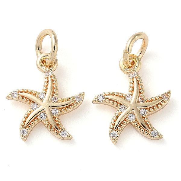 PandaHall Rack Plating Brass Micro Pave Clear Cubic Zirconia Charms, Long-Lasting Plated, with Jump Rings, Starfish, Golden, 14x12x2mm...
PandaHall Rack Plating Brass Micro Pave Clear Cubic Zirconia Charms, Long-Lasting Plated, with Jump Rings, Starfish, Golden, 14x12x2mm...