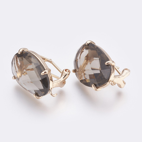 PandaHall Faceted Glass Stud Earring Findings, with Loop, Light Gold Plated Brass Findings, Oval, Dark Gray, 20x15.5x6~6.5mm, Hole: 1.2mm...
PandaHall Faceted Glass Stud Earring Findings, with Loop, Light Gold Plated Brass Findings, Oval, Dark Gray, 20x15.5x6~6.5mm, Hole: 1.2mm...