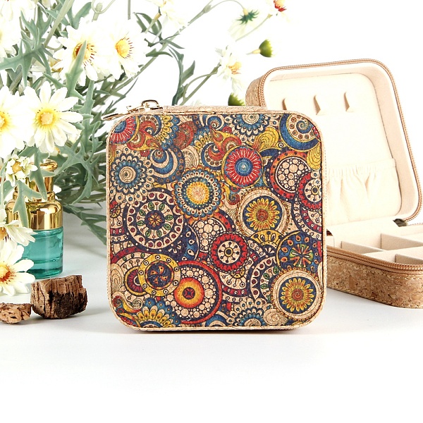 PandaHall Ethnic Portable Printed Square Cork Wood Jewelry Packaging Zipper Box for Necklaces Earrings Storage, Flower, 12x12x5cm Wood..., Orange
PandaHall Ethnic Portable Printed Square Cork Wood Jewelry Packaging Zipper Box for Necklaces Earrings Storage, Flower, 12x12x5cm Wood..., Orange