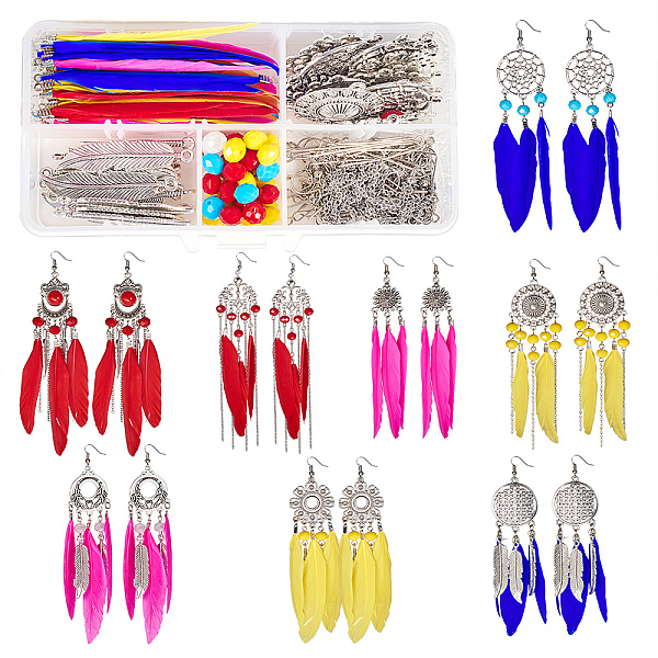 PandaHall SUNNYCLUE DIY Earring Making, with Tibetan Style Chandelier Component Links, Goose Feather Pendants, 304 Stainless Steel Cable..., Multicolor
PandaHall SUNNYCLUE DIY Earring Making, with Tibetan Style Chandelier Component Links, Goose Feather Pendants, 304 Stainless Steel Cable..., Multicolor