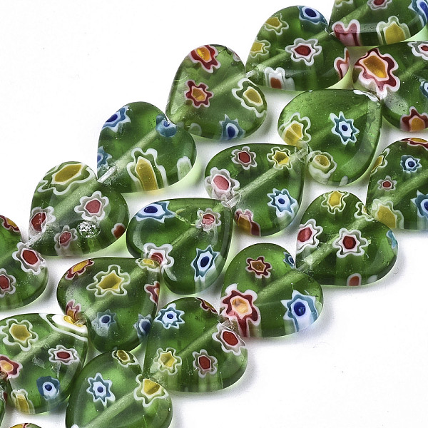 PandaHall Handmade Millefiori Lampwork Beads Strands, Heart, Medium Sea Green, 11~12x12x4~5mm, Hole: 1mm, about 32~33pcs/strand, 12.72...
PandaHall Handmade Millefiori Lampwork Beads Strands, Heart, Medium Sea Green, 11~12x12x4~5mm, Hole: 1mm, about 32~33pcs/strand, 12.72...