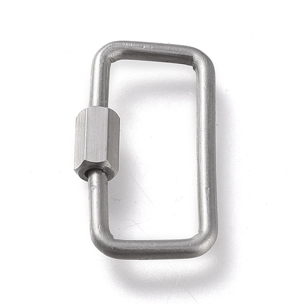 PandaHall 304 Stainless Steel Screw Carabiner Lock Charms, for Necklaces Making, Rectangle, Stainless Steel Color, 25.5x14.5x4mm, Screw...
PandaHall 304 Stainless Steel Screw Carabiner Lock Charms, for Necklaces Making, Rectangle, Stainless Steel Color, 25.5x14.5x4mm, Screw...