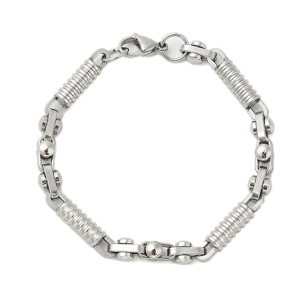 PandaHall 304 Stainless Steel Column Link Bracelets for Men, Stainless Steel Color, 8-7/8~8-1/4 inch(21~22.5cm) 304 Stainless Steel Column
PandaHall 304 Stainless Steel Column Link Bracelets for Men, Stainless Steel Color, 8-7/8~8-1/4 inch(21~22.5cm) 304 Stainless Steel Column