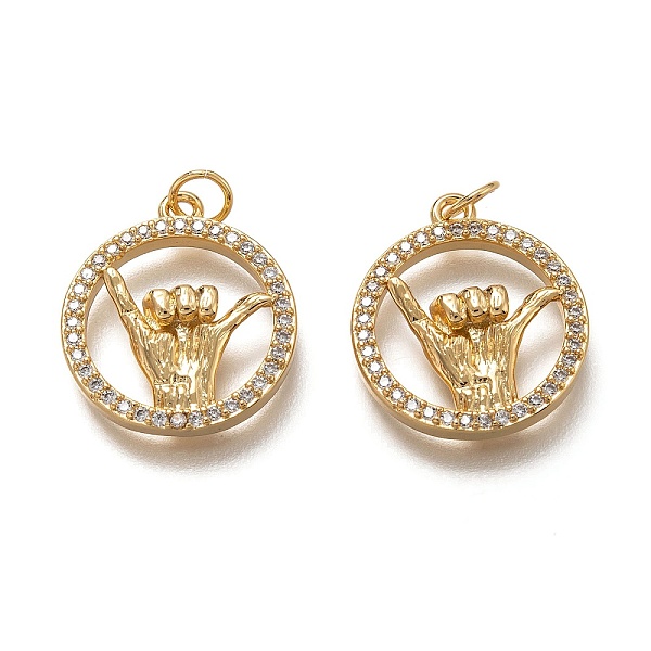 PandaHall Brass Micro Pave Clear Cubic Zirconia Pendants, with Jump Rings, Flat Round with Shaka Gesture, Long-Lasting Plated, Clear, Real...
PandaHall Brass Micro Pave Clear Cubic Zirconia Pendants, with Jump Rings, Flat Round with Shaka Gesture, Long-Lasting Plated, Clear, Real...