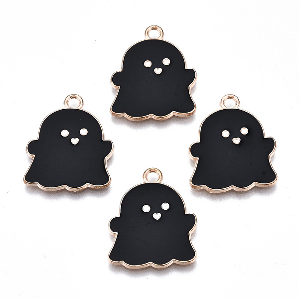 PandaHall Alloy Enamel Pendants, Halloween, Cadmium Free & Lead Free, Ghost, Light Gold, Black, 22x18x1.5mm, Hole: 2mm Alloy+Enamel Ghost...
PandaHall Alloy Enamel Pendants, Halloween, Cadmium Free & Lead Free, Ghost, Light Gold, Black, 22x18x1.5mm, Hole: 2mm Alloy+Enamel Ghost...