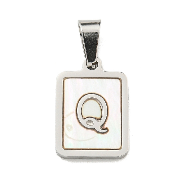 PandaHall Vacuum Plating 304 Stainless Steel Pave Natural White Shell Pendants, Rectangle with Letter Charms, Stainless Steel Color, Letter...
PandaHall Vacuum Plating 304 Stainless Steel Pave Natural White Shell Pendants, Rectangle with Letter Charms, Stainless Steel Color, Letter...