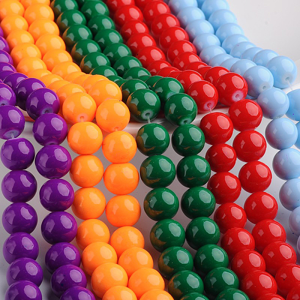 PandaHall Painted Glass Bead Strands, Baking Paint, Round, Mixed Color, 4mm, Hole: 1.1~1.3mm, about 200pcs/strand, 31.4 inch Glass Round..., Multicolor
PandaHall Painted Glass Bead Strands, Baking Paint, Round, Mixed Color, 4mm, Hole: 1.1~1.3mm, about 200pcs/strand, 31.4 inch Glass Round..., Multicolor