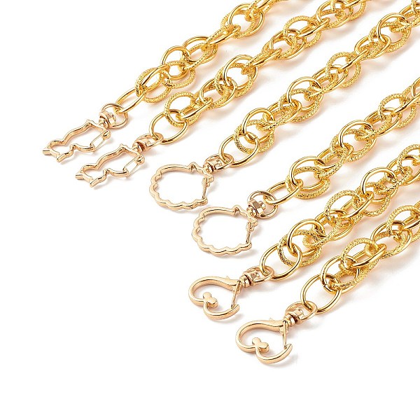 PandaHall Aluminum Double Link Chains Bag Handles, Cat & Heart & Shell Alloy Swivel Lobster Clasps, with Iron Jump Rings, Golden, 70.2~73cm...
PandaHall Aluminum Double Link Chains Bag Handles, Cat & Heart & Shell Alloy Swivel Lobster Clasps, with Iron Jump Rings, Golden, 70.2~73cm...