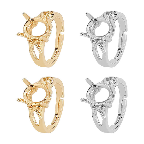 PandaHall ARRICRAFT 4Pcs 2 Color Adjustable Brass Finger Ring Components, 4 Claw Prong Ring Settings, with Cubic Zirconia, Long-Lasting...
PandaHall ARRICRAFT 4Pcs 2 Color Adjustable Brass Finger Ring Components, 4 Claw Prong Ring Settings, with Cubic Zirconia, Long-Lasting...