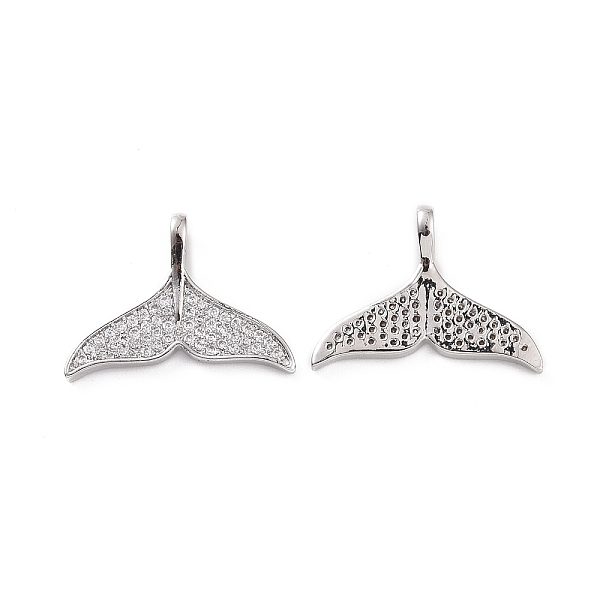 PandaHall Brass Micro Pave Clear Cubic Zirconia Pendants, Whale Tail Charm, Platinum, 15x19.5x1.5~4mm, Hole: 4x2.5mm Brass+Cubic Zirconia...
PandaHall Brass Micro Pave Clear Cubic Zirconia Pendants, Whale Tail Charm, Platinum, 15x19.5x1.5~4mm, Hole: 4x2.5mm Brass+Cubic Zirconia...