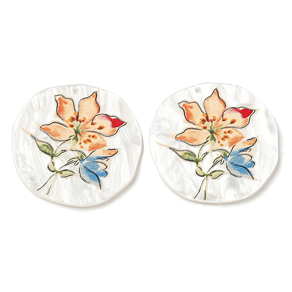PandaHall Opaque Acrylic Pendants, Flat Round with Flower, PeachPuff, 37.5x2.5mm, Hole: 1.6mm Acrylic Flat Round Brown
PandaHall Opaque Acrylic Pendants, Flat Round with Flower, PeachPuff, 37.5x2.5mm, Hole: 1.6mm Acrylic Flat Round Brown