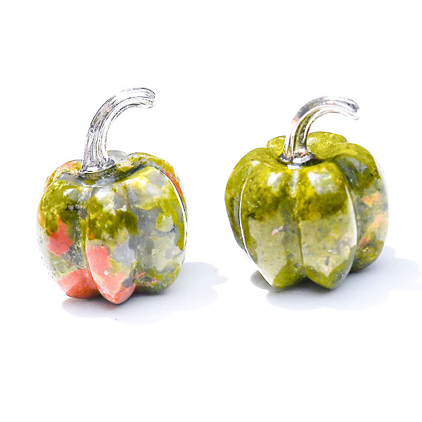 PandaHall Natural Unakite Carved Healing Pumpkin Figurines, Reiki Energy Stone Display Decorations, 20mm Unakite Pumpkin
PandaHall Natural Unakite Carved Healing Pumpkin Figurines, Reiki Energy Stone Display Decorations, 20mm Unakite Pumpkin