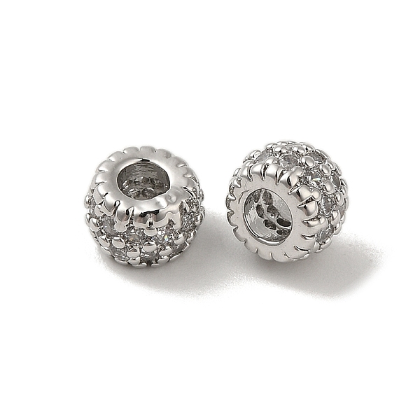 PandaHall Rack Plating Brass Micro Pave Cubic Zirconia Beads, Long-Lasting, Lead Free & Cadmium Free, Round, Platinum, 6.5x4.5mm, Hole...
PandaHall Rack Plating Brass Micro Pave Cubic Zirconia Beads, Long-Lasting, Lead Free & Cadmium Free, Round, Platinum, 6.5x4.5mm, Hole...