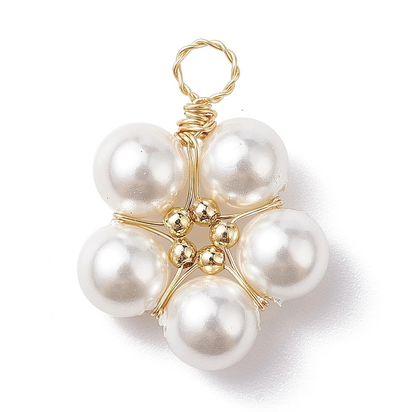 PandaHall Shell Pearl Copper Wire Wrapped Pendants, Flower Charms with Brass Beads, Golden, 22x16x6mm, Hole: 3.5mm Shell Pearl Flower
PandaHall Shell Pearl Copper Wire Wrapped Pendants, Flower Charms with Brass Beads, Golden, 22x16x6mm, Hole: 3.5mm Shell Pearl Flower