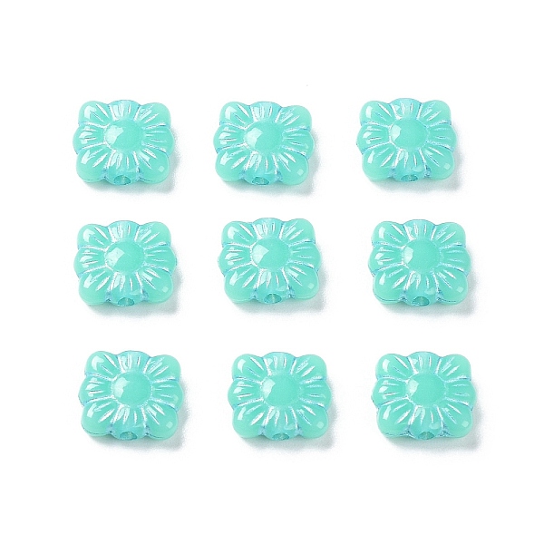 PandaHall Opaque Acrylic Beads, Metal Enlaced, Square with Flower Pattern, Aquamarine, 9.5~10x10.5~11x3.5mm, Hole: 1.6mm, about 1990pcs/500g..., Green
PandaHall Opaque Acrylic Beads, Metal Enlaced, Square with Flower Pattern, Aquamarine, 9.5~10x10.5~11x3.5mm, Hole: 1.6mm, about 1990pcs/500g..., Green