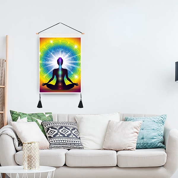 PandaHall Chakra Cloth Wall Hanging Tapestry, Trippy Yoga Meditation Tapestry, Vertical Tapestry, for Home Decoration, Rectangle, Colorful...
PandaHall Chakra Cloth Wall Hanging Tapestry, Trippy Yoga Meditation Tapestry, Vertical Tapestry, for Home Decoration, Rectangle, Colorful...