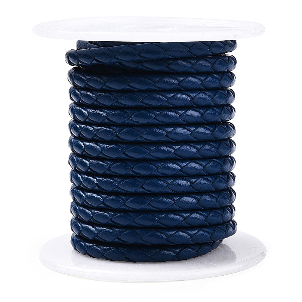 PandaHall Braided Cowhide Leather Cord, Leather Rope String for Bracelets, Marine Blue, 4mm, about 5.46 yards(5m)/roll Leather Round Blue
PandaHall Braided Cowhide Leather Cord, Leather Rope String for Bracelets, Marine Blue, 4mm, about 5.46 yards(5m)/roll Leather Round Blue