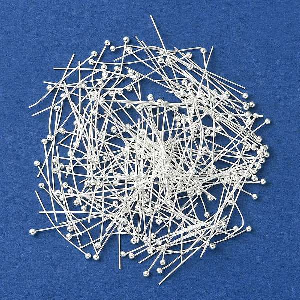 PandaHall Brass Ball Head pins, Cadmium Free & Lead Free, Silver, 25x0.5mm, 24 Gauge, Head: 2mm Brass
PandaHall Brass Ball Head pins, Cadmium Free & Lead Free, Silver, 25x0.5mm, 24 Gauge, Head: 2mm Brass