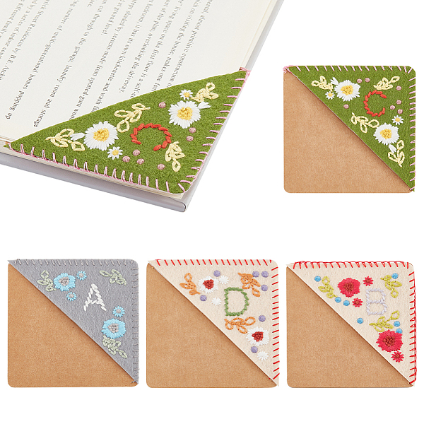 PandaHall Olycraft 4Pcs 4 Style Felt & Kraft Paper Embroidery Corner Bookmarks, Seasonal Theme Hand Embroidered Flower Bookmark, Triangle..., Multicolor
PandaHall Olycraft 4Pcs 4 Style Felt & Kraft Paper Embroidery Corner Bookmarks, Seasonal Theme Hand Embroidered Flower Bookmark, Triangle..., Multicolor