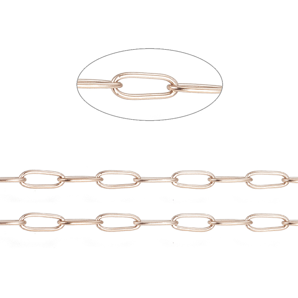 PandaHall Ion Plating(IP) 304 Stainless Steel Paperclip Chains, Soldered, with Spool, Rose Gold, 4.8x2.5x0.5mm, about 65.61 Feet(20m)/roll...
PandaHall Ion Plating(IP) 304 Stainless Steel Paperclip Chains, Soldered, with Spool, Rose Gold, 4.8x2.5x0.5mm, about 65.61 Feet(20m)/roll...