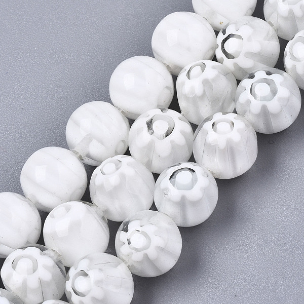 PandaHall Handmade Millefiori Glass Beads Strands, Round with Flower Pattern, White, 10mm, Hole: 1.2mm, about 36~38pcs/strand, 13.78...
PandaHall Handmade Millefiori Glass Beads Strands, Round with Flower Pattern, White, 10mm, Hole: 1.2mm, about 36~38pcs/strand, 13.78...