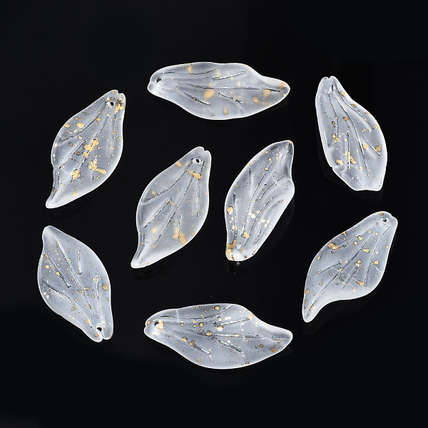 PandaHall Frosted Transparent Spray Painted Glass Pendants, with Glitter Powder, Leaf, Clear, 30x14x3.5mm, Hole: 1mm Glass Leaf Clear
PandaHall Frosted Transparent Spray Painted Glass Pendants, with Glitter Powder, Leaf, Clear, 30x14x3.5mm, Hole: 1mm Glass Leaf Clear