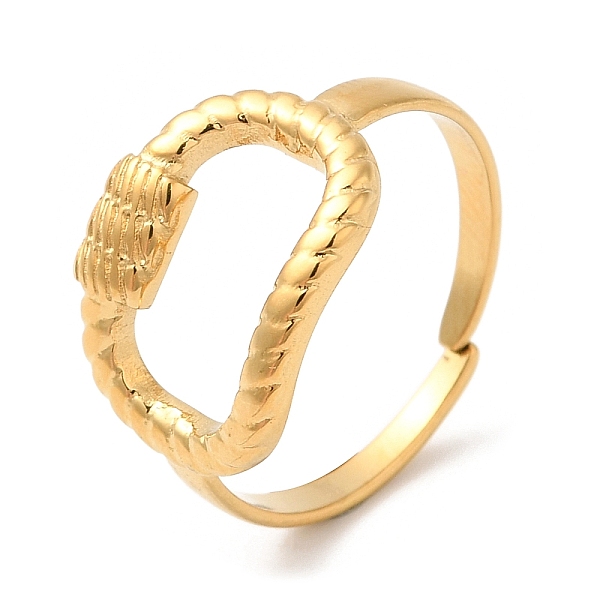 PandaHall 304 Stainless Steel Hollow Oval Open Cuff Rings for Women, Real 18K Gold Plated, Inner Diameter: 17.2mm 304 Stainless Steel
PandaHall 304 Stainless Steel Hollow Oval Open Cuff Rings for Women, Real 18K Gold Plated, Inner Diameter: 17.2mm 304 Stainless Steel
