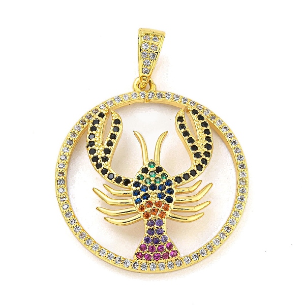 PandaHall Real 18K Gold Plated Brass Micro Pave Cubic Zirconia Pendants, Flat Round with Scorpion, Colorful, 30.5x28x4.5mm, Hole: 5.5x3mm..., Multicolor
PandaHall Real 18K Gold Plated Brass Micro Pave Cubic Zirconia Pendants, Flat Round with Scorpion, Colorful, 30.5x28x4.5mm, Hole: 5.5x3mm..., Multicolor