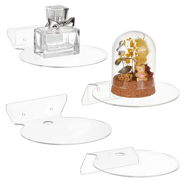 PandaHall Acrylic Wall Mounted Adhesive Router Storage Rack TV Set Top Box Holders, Small Floating Shelves, Round, Clear, 134x129x33mm, Hole...
PandaHall Acrylic Wall Mounted Adhesive Router Storage Rack TV Set Top Box Holders, Small Floating Shelves, Round, Clear, 134x129x33mm, Hole...